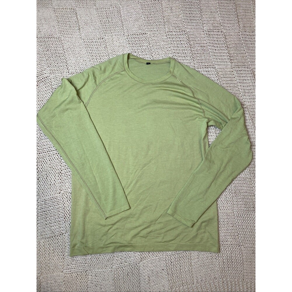 Lululemon Mens Metal Vent Tech Long Sleeve Shirt XL Lime Green Activewear